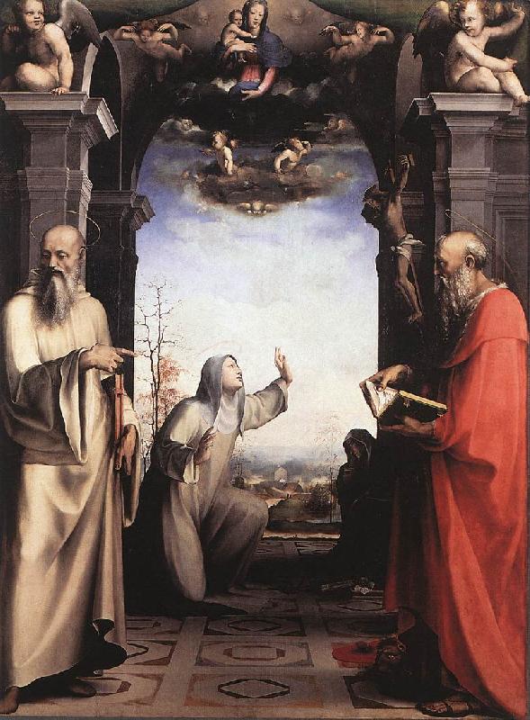 BECCAFUMI, Domenico Stigmatization of St Catherine of Siena France oil painting art